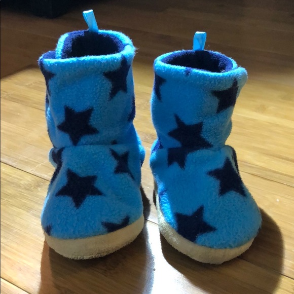 blue slipper boots